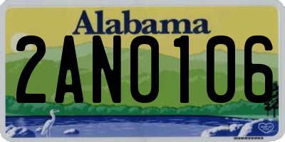 AL license plate 2AN0106
