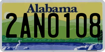 AL license plate 2AN0108
