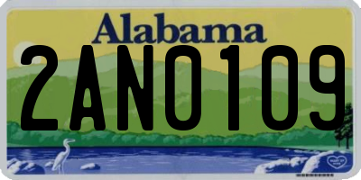 AL license plate 2AN0109