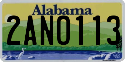 AL license plate 2AN0113