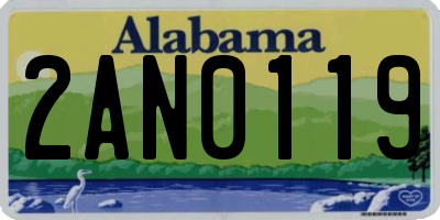 AL license plate 2AN0119