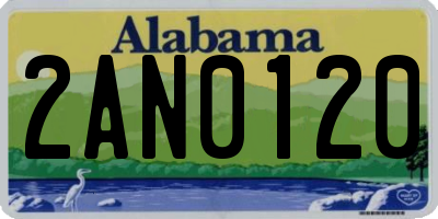 AL license plate 2AN0120