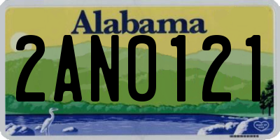 AL license plate 2AN0121