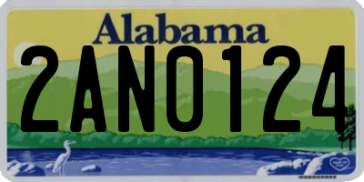 AL license plate 2AN0124