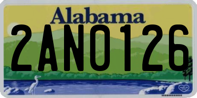 AL license plate 2AN0126