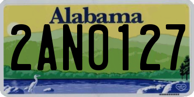 AL license plate 2AN0127