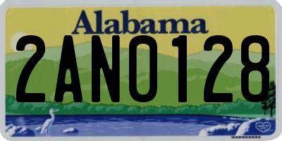 AL license plate 2AN0128