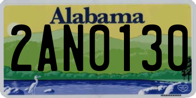 AL license plate 2AN0130