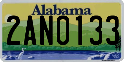 AL license plate 2AN0133