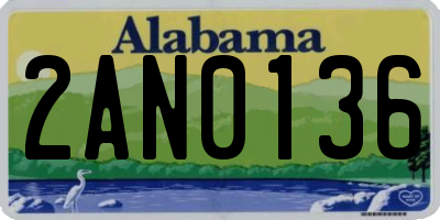 AL license plate 2AN0136