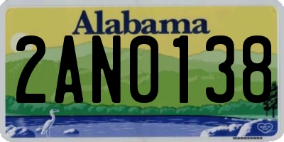 AL license plate 2AN0138
