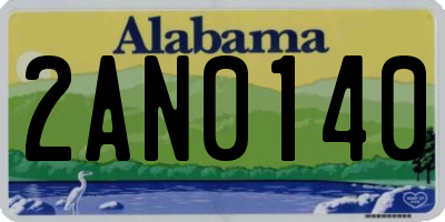 AL license plate 2AN0140