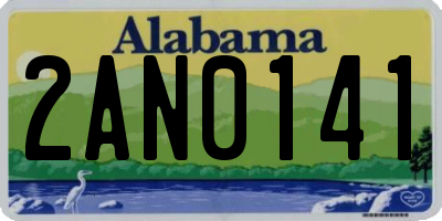 AL license plate 2AN0141