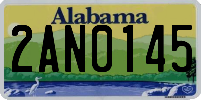 AL license plate 2AN0145