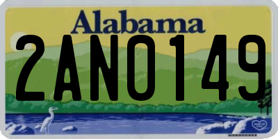 AL license plate 2AN0149