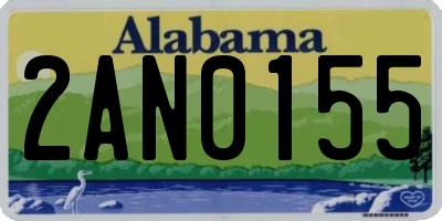 AL license plate 2AN0155