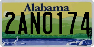 AL license plate 2AN0174