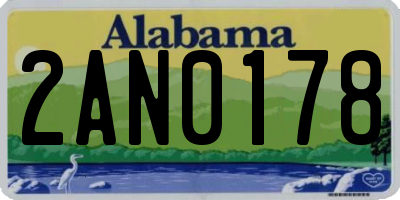 AL license plate 2AN0178