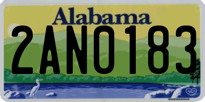 AL license plate 2AN0183