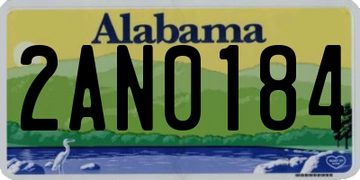 AL license plate 2AN0184