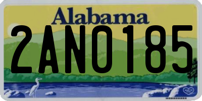 AL license plate 2AN0185