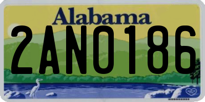 AL license plate 2AN0186