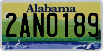 AL license plate 2AN0189