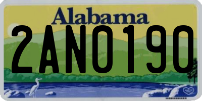 AL license plate 2AN0190