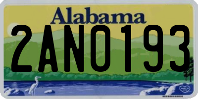 AL license plate 2AN0193