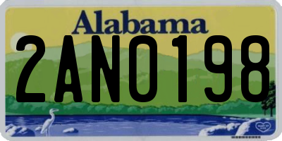AL license plate 2AN0198