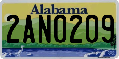 AL license plate 2AN0209