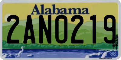 AL license plate 2AN0219