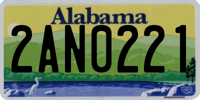 AL license plate 2AN0221