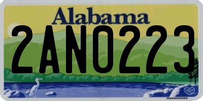 AL license plate 2AN0223