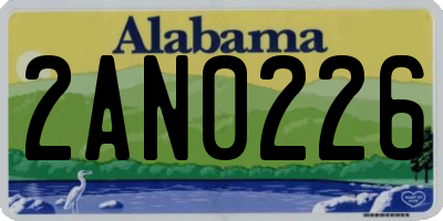 AL license plate 2AN0226