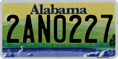 AL license plate 2AN0227