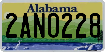 AL license plate 2AN0228