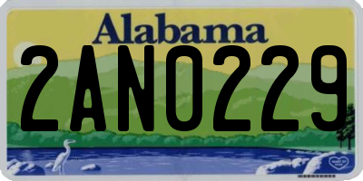 AL license plate 2AN0229