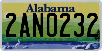 AL license plate 2AN0232