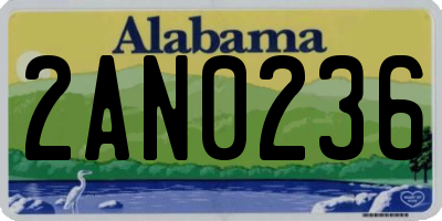 AL license plate 2AN0236