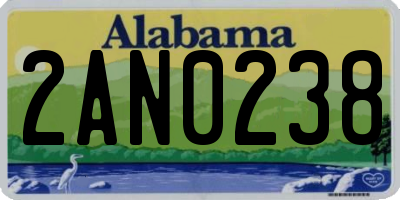 AL license plate 2AN0238