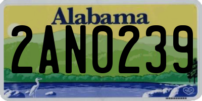 AL license plate 2AN0239