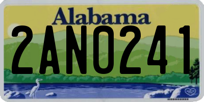 AL license plate 2AN0241