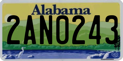 AL license plate 2AN0243
