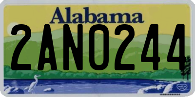 AL license plate 2AN0244