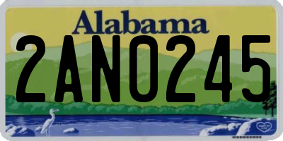 AL license plate 2AN0245