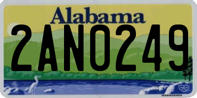 AL license plate 2AN0249