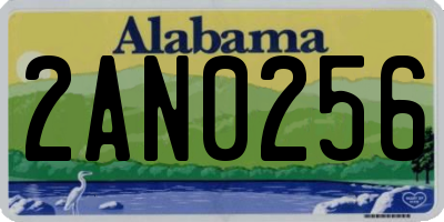 AL license plate 2AN0256