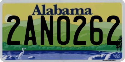 AL license plate 2AN0262