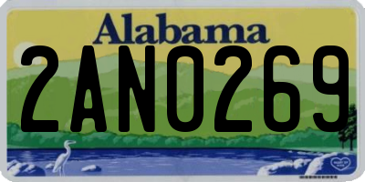 AL license plate 2AN0269
